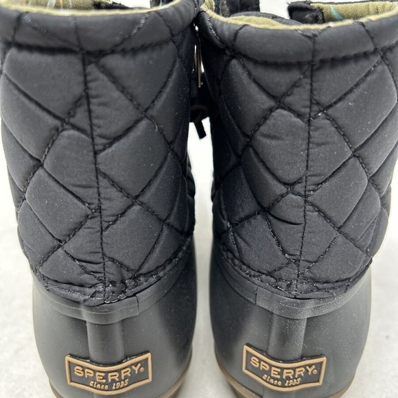 Sperry Black and Brown Water Shoes with Quilted Upper and Waterproof Rubber - Picture 5 of 8